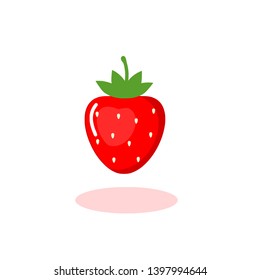 strawberry icon vector illustration isolated on white background ,fresh fruit .