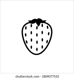 Strawberry icon vector illustration. Isolated flat icon in trendy style.