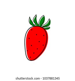 Strawberry icon vector illustration on white background