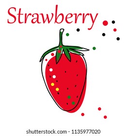 Strawberry icon vector illustration on white background