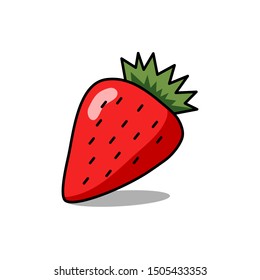Strawberry icon, strawberry vector, strawberry illustration on white background