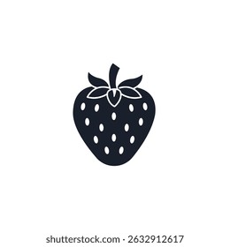 Strawberry Icon Vector Illustration. Sweet Red Fruit Symbol for Logos, Packaging, and Healthy Branding