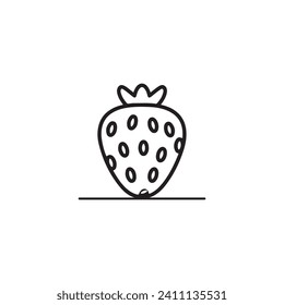 strawberry icon vector ilustration logo design