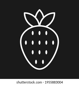 Erdbeersymbol, Vektorbild. Kann für Sommer und Feiertage verwendet werden. Geeignet für mobile Apps, Web-Apps und Printmedien.