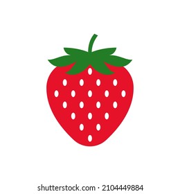 strawberry icon vector isolated on white background