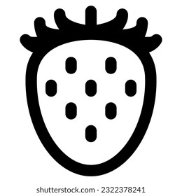 Strawberry icon vector lineal black outline Strawberry illustration fruits vector icon Strawberry for app food icon for healthy and vegetarian food for kids icon vector Strawberry fruit