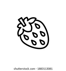 Icono de fresa en vector. Logotipo