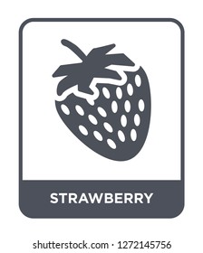 strawberry icon vector on white background, strawberry trendy filled icons from Fruits and vegetables collection, strawberry simple element illustration