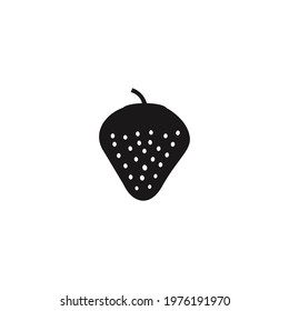 strawberry icon vector on a white background
