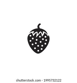 strawberry icon vector on a white background