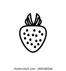 Erdbeersymbol Vektorgrafik-Stil.