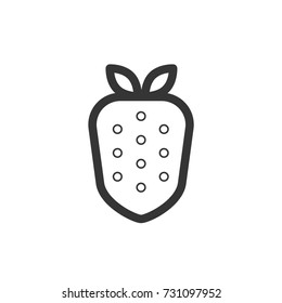 strawberry icon vector. outline style design