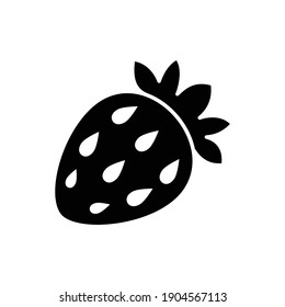 Strawberry Icon Vector Sign And Symbols.