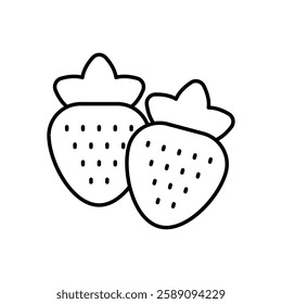 Strawberry icon vector stock illustration