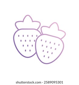 Strawberry icon vector stock illustration