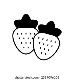 Strawberry icon vector stock illustration