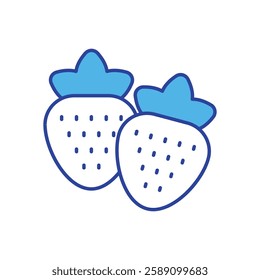 Strawberry icon vector stock illustration