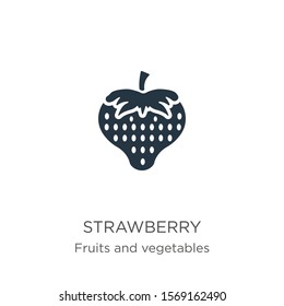Strawberry icon vector. Trendy flat strawberry icon from fruits collection isolated on white background. Vector illustration can be used for web and mobile graphic design, logo, eps10