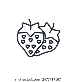 strawberry icon. vector.Editable stroke.linear style sign for use web design,logo.Symbol illustration.