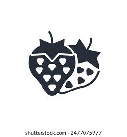 strawberry icon. vector.Editable stroke.linear style sign for use web design,logo.Symbol illustration.