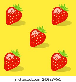 strawberry icon. wallpaper. vector. art. illustration