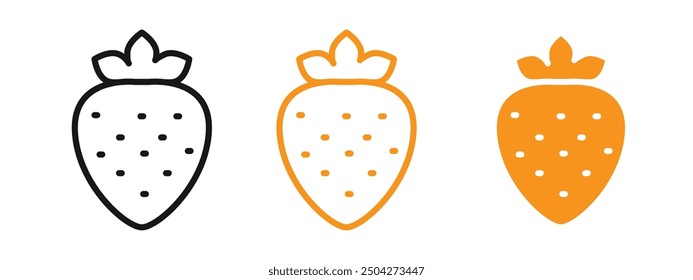 Strawberry icon web design in vector