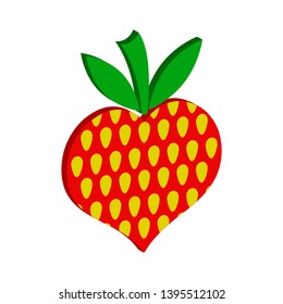 Strawberry icon.Isometric and 3D view.