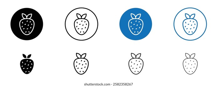 Strawberry icons pack vectors for app and web ui designs