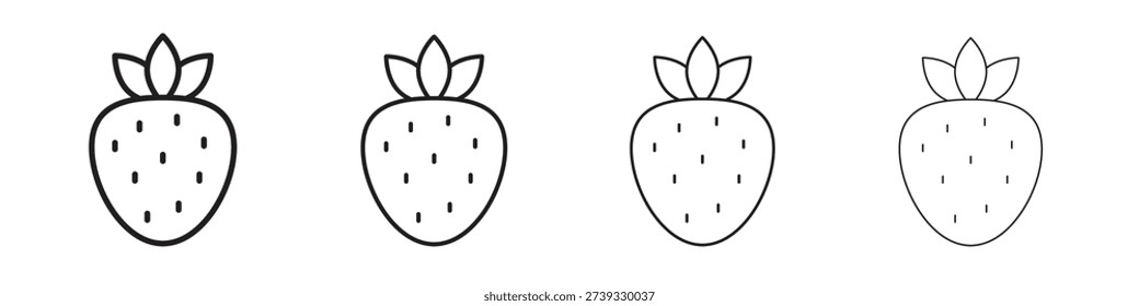 Strawberry icons. premium symbol. Vector sign icon logo template.