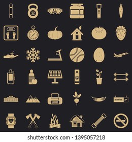 Strawberry icons set. Simple style of 36 strawberry vector icons for web for any design