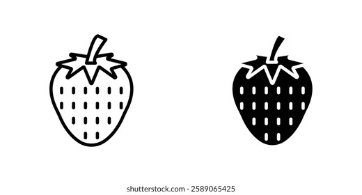 Strawberry icons thin line illustrations designs