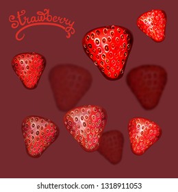 strawberry, illustration, illustration