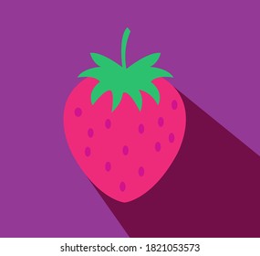 Strawberry illustration. Flat design style modern vector illustration