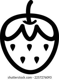 strawberry illustration with line style