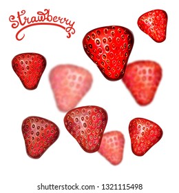 strawberry, illustration, vector