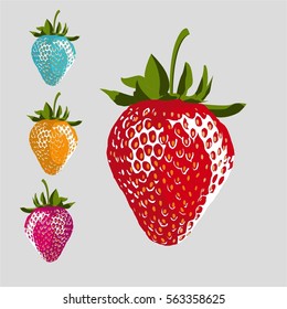 Strawberry illustration vector design