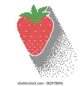 strawberry image abstract design, vector illustration