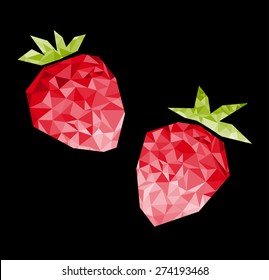 Strawberry isolated. Berry vector illustration