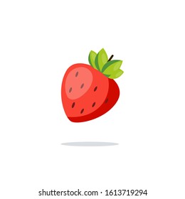 Strawberry isolated on white background. Fresh Strawberry vector illustration.