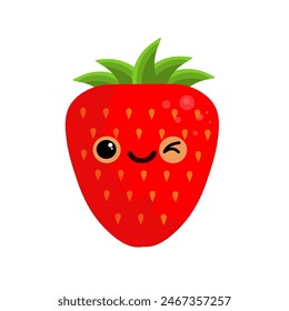 strawberry isolated on white background	
