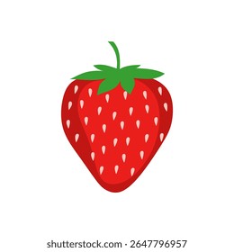 Strawberry isolated on white background, vector illustration.