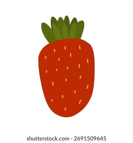 Strawberry isolated on white background. Vector Illustration