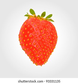 strawberry isolated on white background