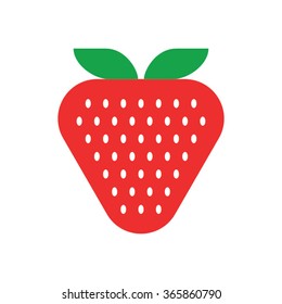 Strawberry isolated vector icon. Strawberry berri isolated. Strawberry logo. Strawberry juice, jam, branding.