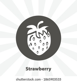 strawberry isolated vector icon. fruit design element
