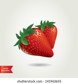 Strawberry isolated.Vector illustration.