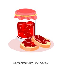Strawberry Jam with Bread