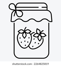 Strawberry jam design, vector illustration 