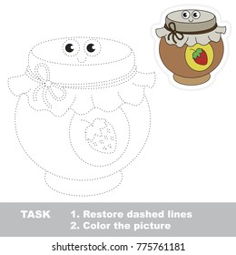 Strawberry Jam. Dot to dot educational game for kids.