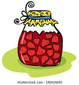 strawberry jam fruit harvest food art crafted caricature nurture painting cartoons illustrations vital healthful science comic no one image unknown soft illustration nourishment cartoon vector treat a